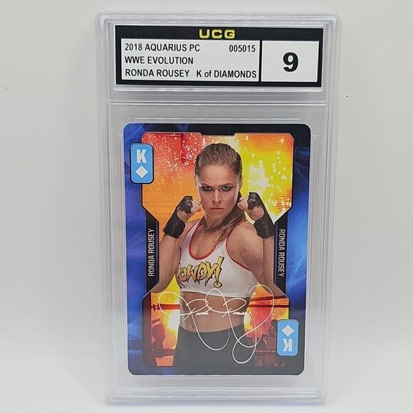 2019 Aquarius WWE Divas Evolution Playing Cards - Ronda Rousey #KD Graded 9 - Picture 1 of 2
